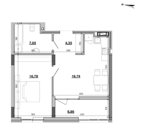 1-комнатная 54.75 м² в ЖК Містечко Підзамче от 28 551 грн/м², Львов