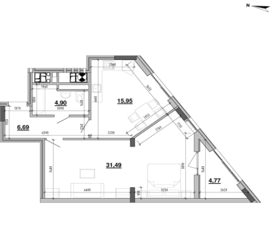 2-комнатная 63.8 м² в ЖК Містечко Підзамче от 28 115 грн/м², Львов