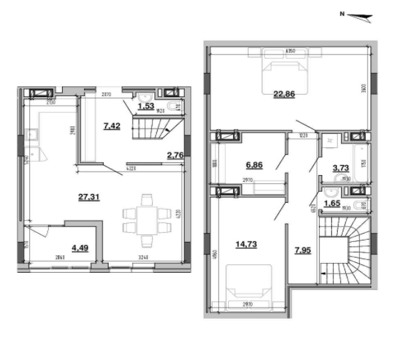 Двухуровневая 101.27 м² в ЖК Містечко Підзамче от 21 879 грн/м², Львов