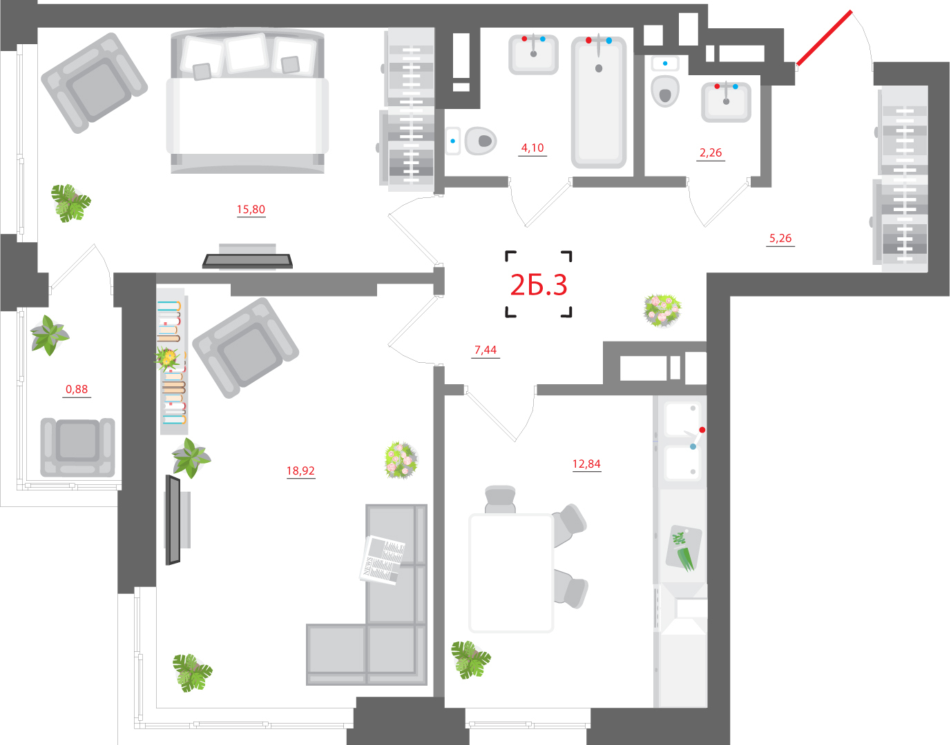 2-кімнатна 67.5 м² в ЖК CITY HUB від 54 261 грн/м², Київ