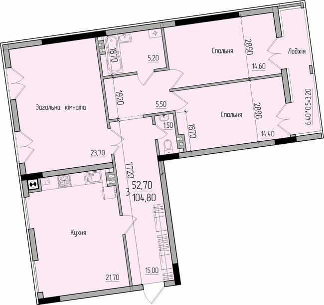 3-комнатная 104.8 м² в ЖК Comfort Hall от 15 650 грн/м², Черновцы