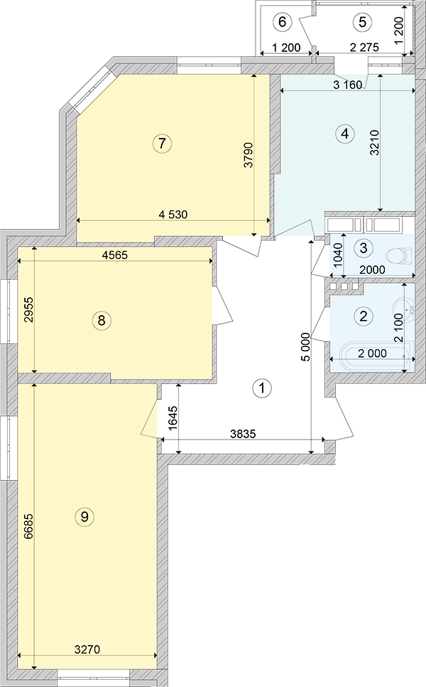 3-кімнатна 83.43 м² в ЖК Голосіївська Долина від 28 200 грн/м², Київ