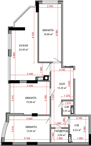 3-кімнатна 98.2 м² в ЖК Royal Park від 31 050 грн/м², м. Ірпінь
