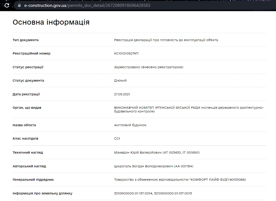 Сертифікат про готовність Дом 14, ЖК Найкращий квартал
