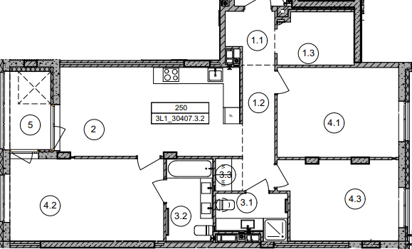 3-кімнатна 95.5 м² в ЖК Respublika від 56 550 грн/м², Київ