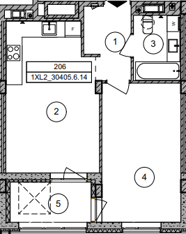 1-комнатная 47.1 м² в ЖК Respublika от 51 250 грн/м², Киев