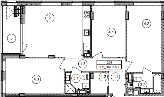 3-кімнатна 96.2 м² в ЖК Respublika від 51 000 грн/м², Київ