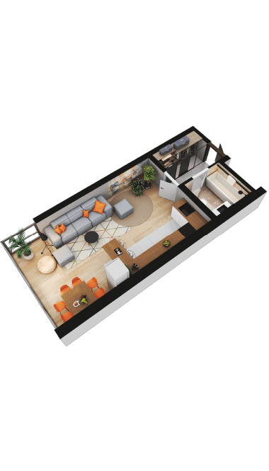 1-комнатная 37.08 м² в ЖК 4U от 30 993 грн/м², Киев