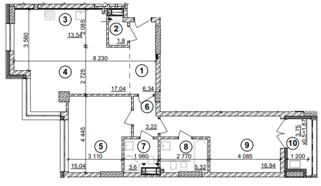 3-комнатная 84.71 м² в ЖК Crystal Park Tower от 52 000 грн/м², Киев