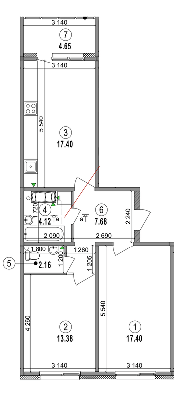 2-кімнатна 66.79 м² в ЖК LaLaLand від 27 900 грн/м², Київ