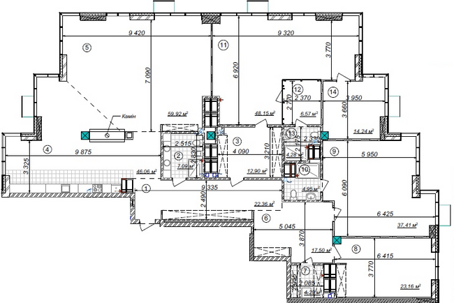 5+ кімнат 308.88 м² в ЖК RiverStone від 95 600 грн/м², Київ