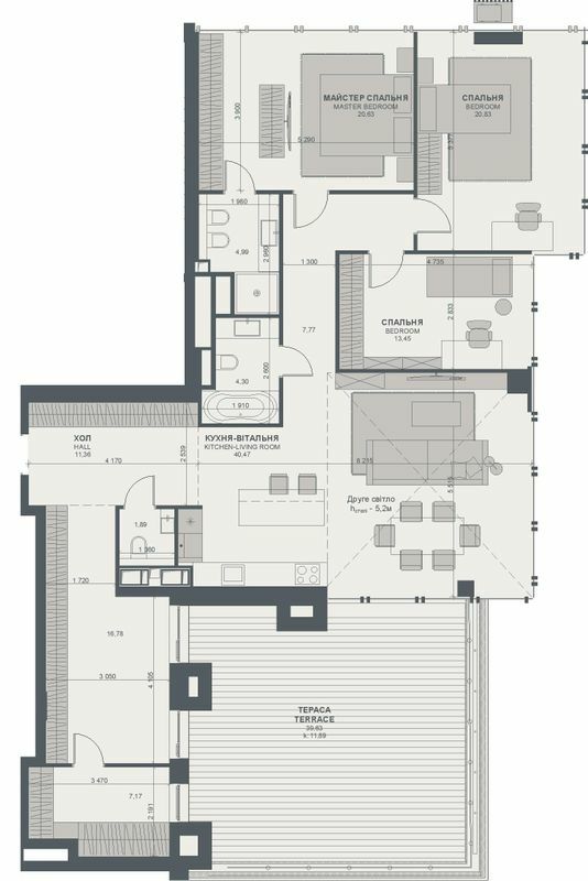 3-комнатная 161.53 м² в ЖК TRIIINITY от 72 000 грн/м², Киев