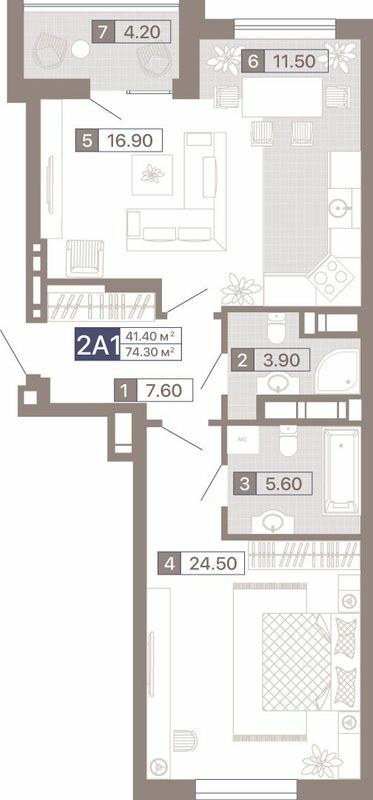 2-кімнатна 74.3 м² в ЖК Лук'янівський каскад від 39 750 грн/м², Київ