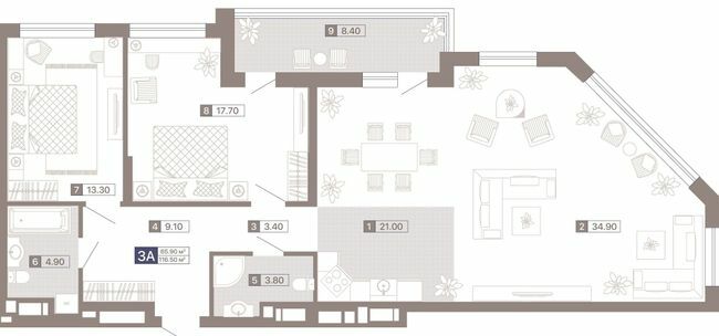 3-кімнатна 116.5 м² в ЖК Лук'янівський каскад від 37 950 грн/м², Київ