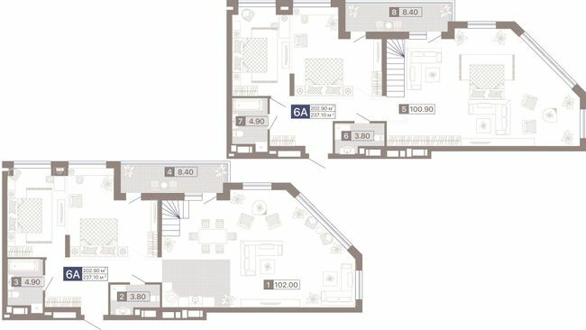 Дворівнева 237.1 м² в ЖК Лук'янівський каскад від 42 500 грн/м², Київ
