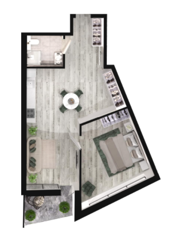 1-комнатная 56.6 м² в ЖК Grand Tower от 27 550 грн/м², Днепр