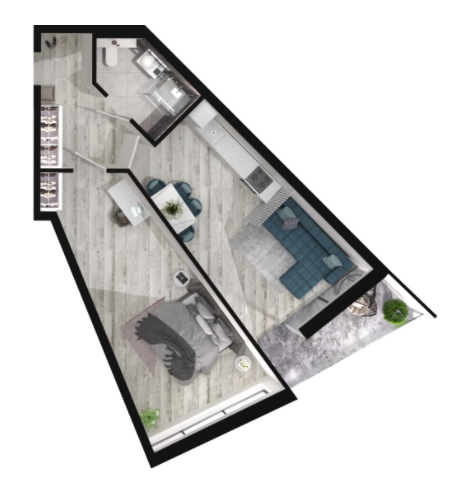 1-комнатная 55.4 м² в ЖК Grand Tower от 27 550 грн/м², Днепр