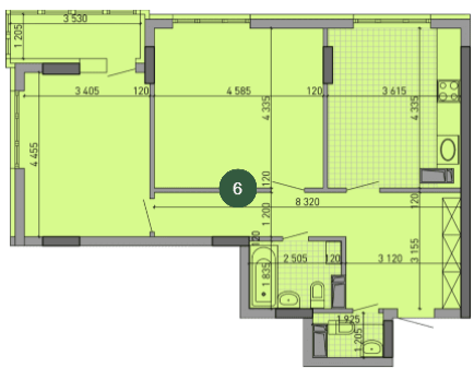 2-комнатная 76.38 м² в ЖК Паркове місто от 38 200 грн/м², Киев