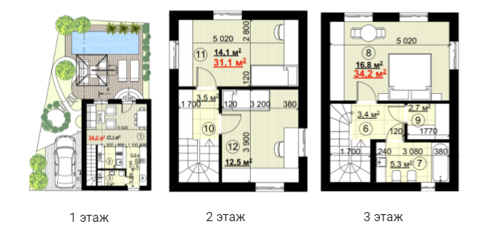 Таунхаус 99.5 м² в Таунхауси New Smart 6 від 25 930 грн/м², Київ