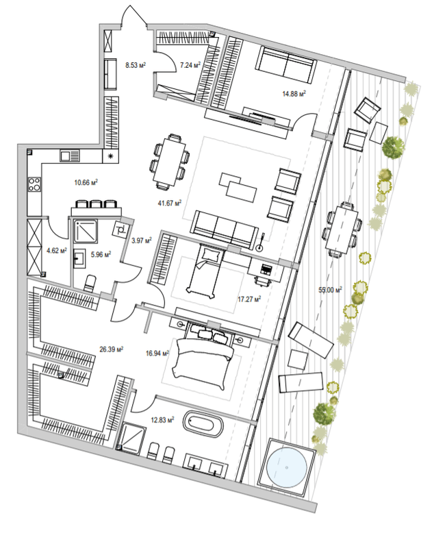 3-комнатная 187.47 м² в ЖК Lion Hills от 56 850 грн/м², с. Лесники