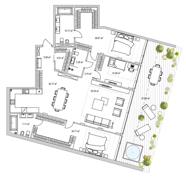 3-комнатная 196.61 м² в ЖК Lion Hills от 56 850 грн/м², с. Лесники