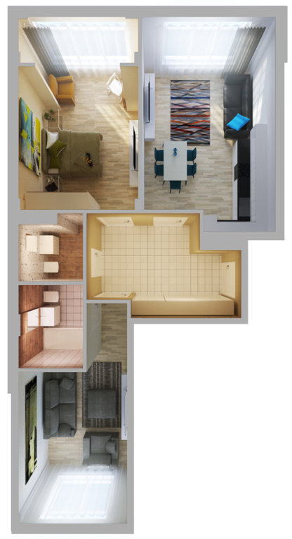 2-кімнатна 65.2 м² в ЖК Orange Park від 27 042 грн/м², с. Крюківщина