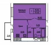 1-комнатная 37.02 м² в ЖК на ул. Гагарина, 1 от 10 000 грн/м², г. Каменец-Подольский