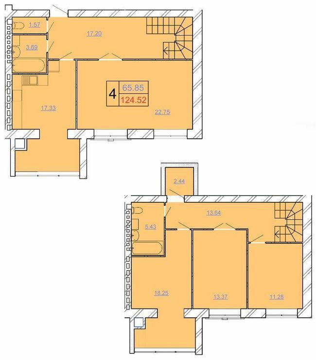 Двухуровневая 124.53 м² в ЖК Avila Lux II от 22 000 грн/м², Хмельницкий