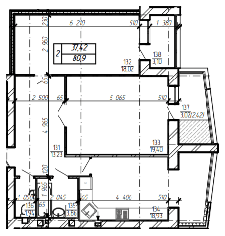 3-комнатная 80.9 м² в ЖК Шевченко от 21 500 грн/м², Хмельницкий
