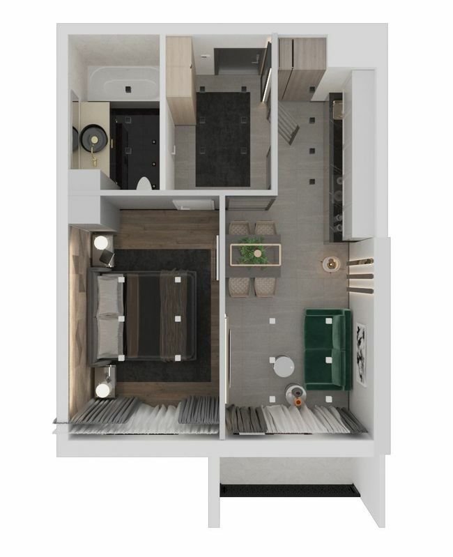 1-кімнатна 43.48 м² в ЖК Елада від 26 600 грн/м², Одеса