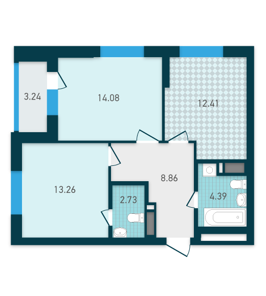 2-кімнатна 58.97 м² в ЖК GENESIS від 35 278 грн/м², Київ