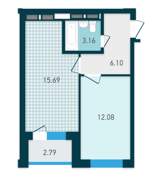 1-кімнатна 39.82 м² в ЖК GENESIS від 35 100 грн/м², Київ