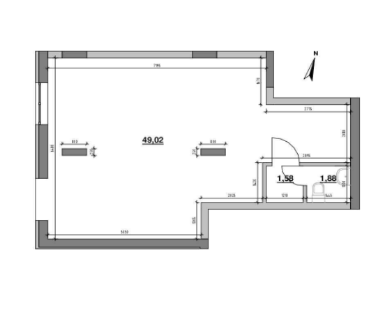 Помещение свободного назначения 52.48 м² в ЖК Америка от 25 935 грн/м², Львов