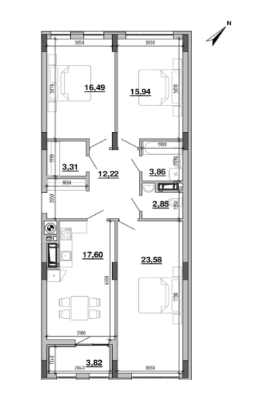 3-комнатная 99.67 м² в ЖК Містечко Підзамче от 22 764 грн/м², Львов