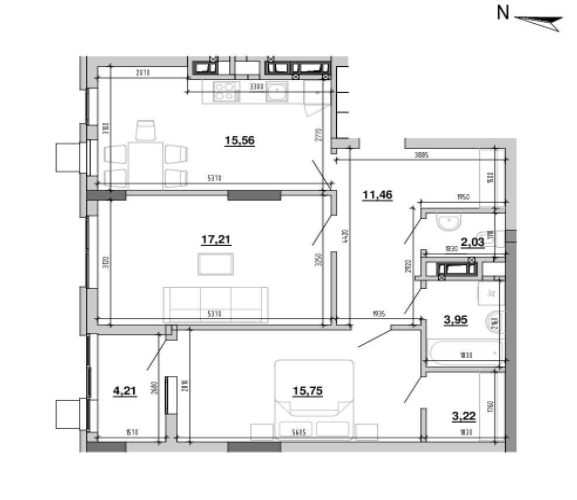 2-комнатная 73.39 м² в ЖК Містечко Підзамче от 32 103 грн/м², Львов