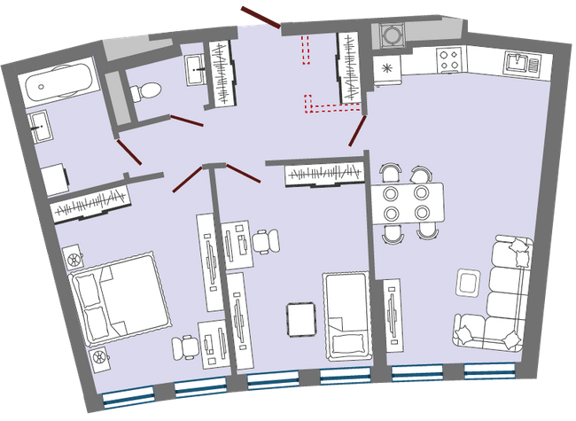 2-комнатная 70.67 м² в ЖК Greenville Park Lviv от 31 900 грн/м², Львов