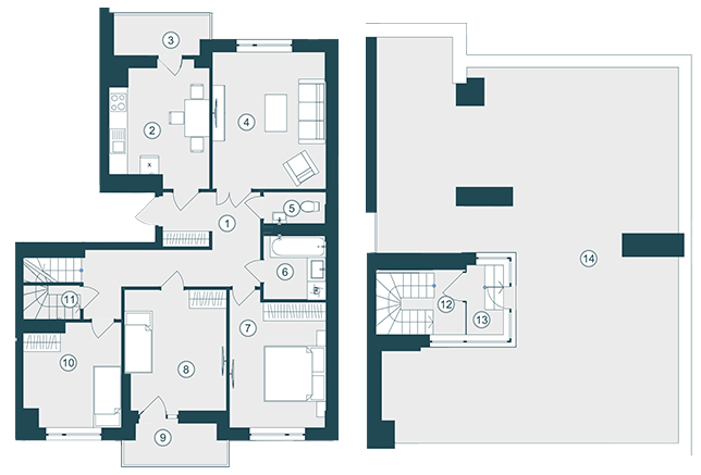 Дворівнева 127.66 м² в ЖК Skyfall від 36 700 грн/м², Львів