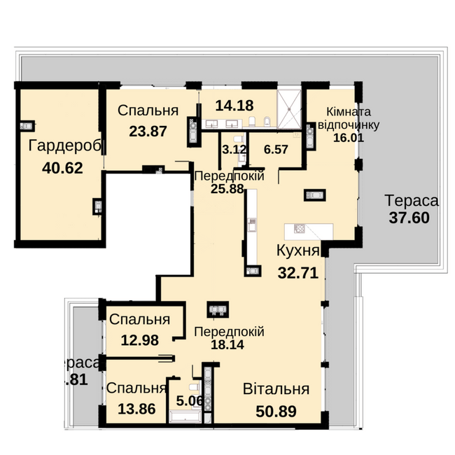 3-комнатная 317.1 м² в ЖК Княжий холл от 48 000 грн/м², Львов