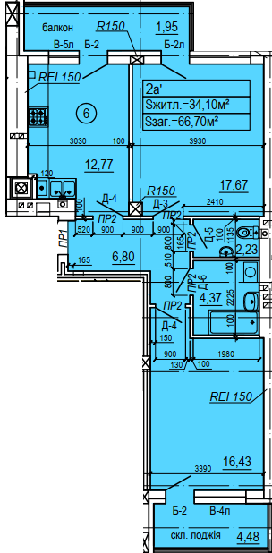 2-комнатная 66.7 м² в ЖК Эко-дом на Тракте 4 от 17 000 грн/м², с. Лисиничи