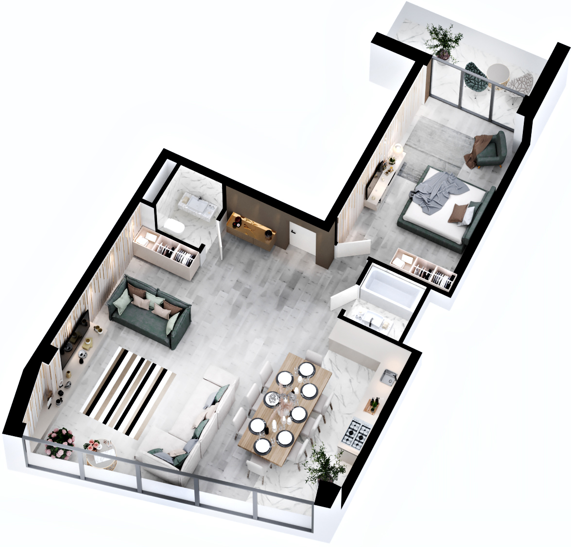 2-комнатная 79.1 м² в ЖК RYBALSKY от 60 617 грн/м², Киев