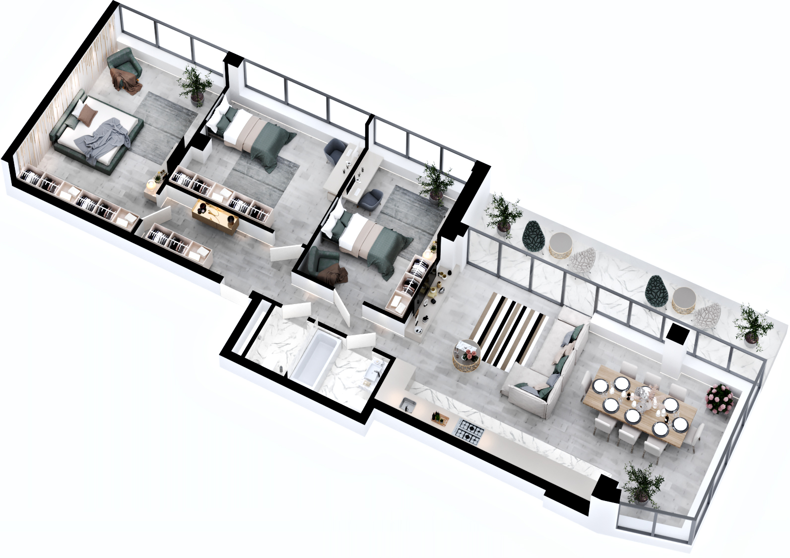 4-комнатная 121.47 м² в ЖК RYBALSKY от 62 382 грн/м², Киев