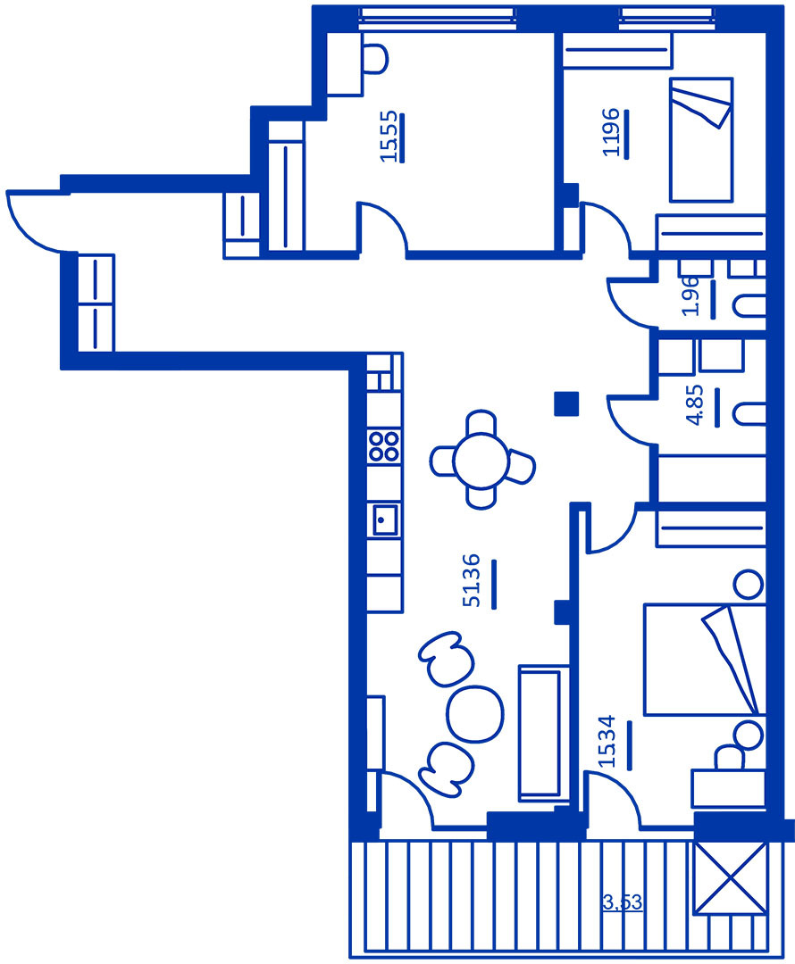 3-комнатная 104.55 м² в ЖК RYBALSKY от 52 352 грн/м², Киев