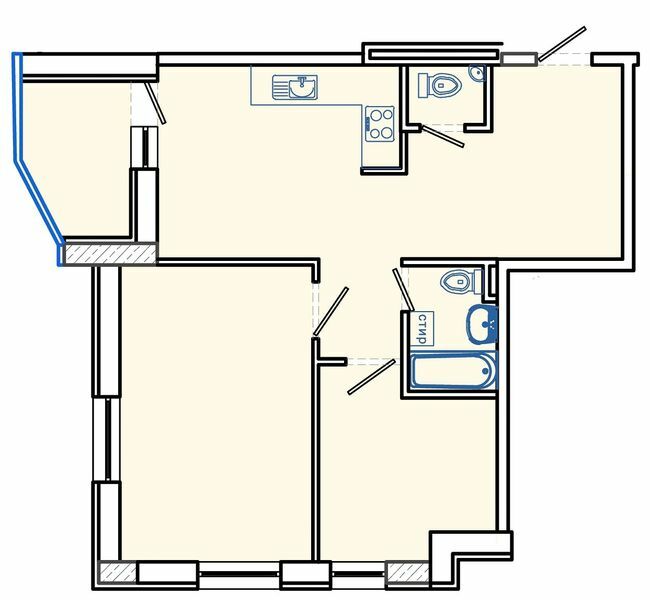2-кімнатна 67.2 м² в ЖК Німецький проект на Холодній Горі від 28 700 грн/м², Харків