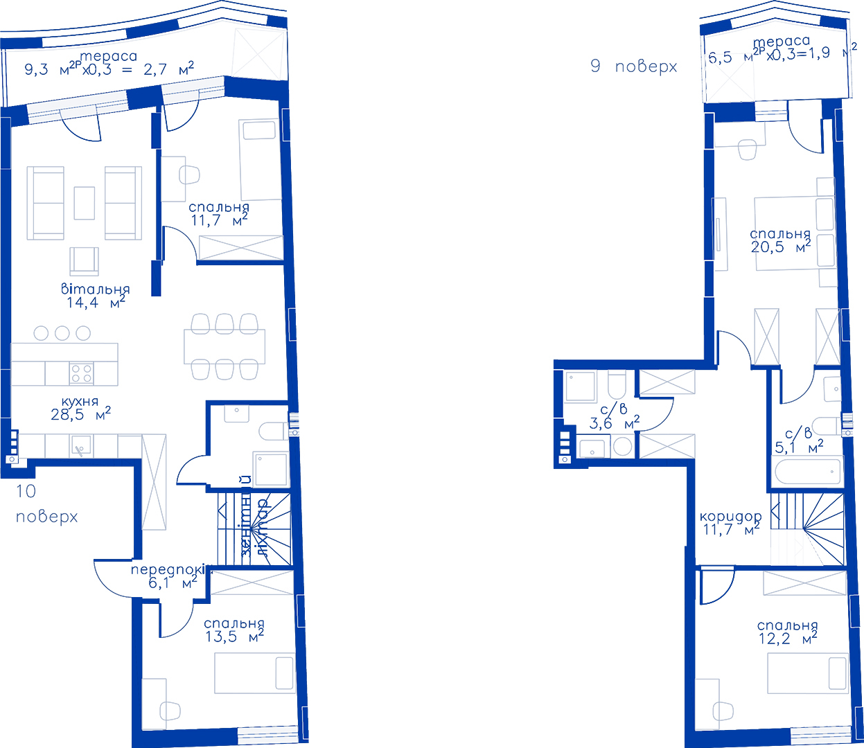 Двухуровневая 137.9 м² в ЖК RYBALSKY от 48 379 грн/м², Киев