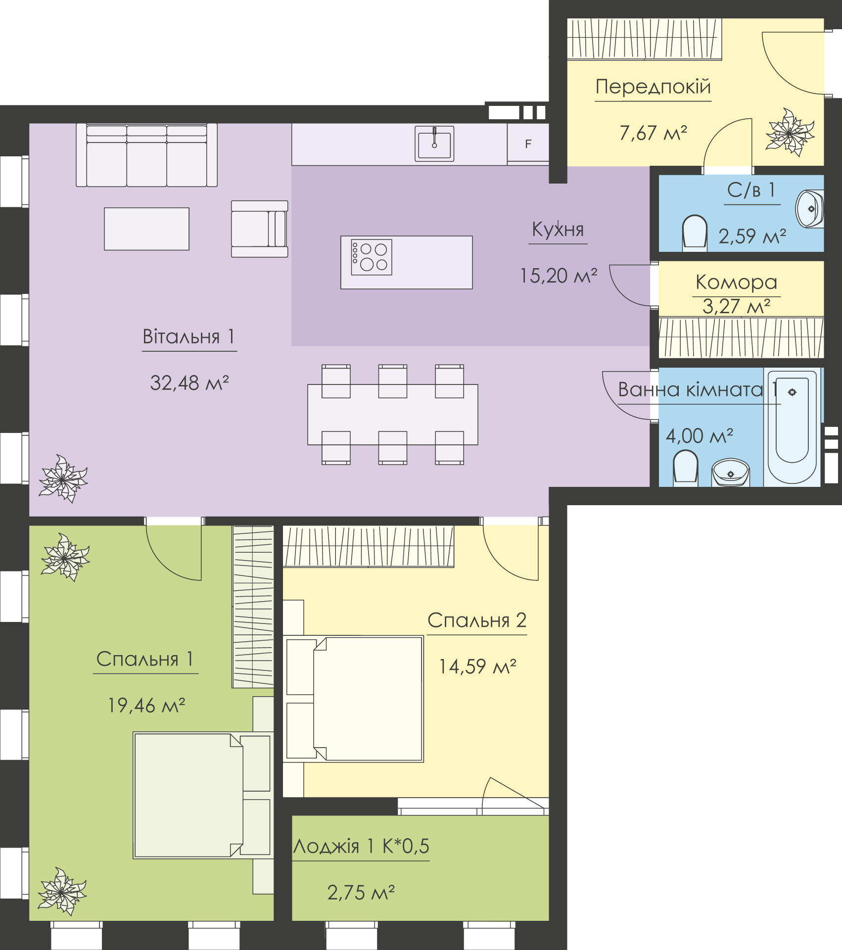 2-комнатная 102.01 м² в ЖК Новый Подол от 62 592 грн/м², Киев