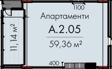 Свободная планировка 59.36 м² в ЖК Avenue 25 от 46 400 грн/м², Днепр