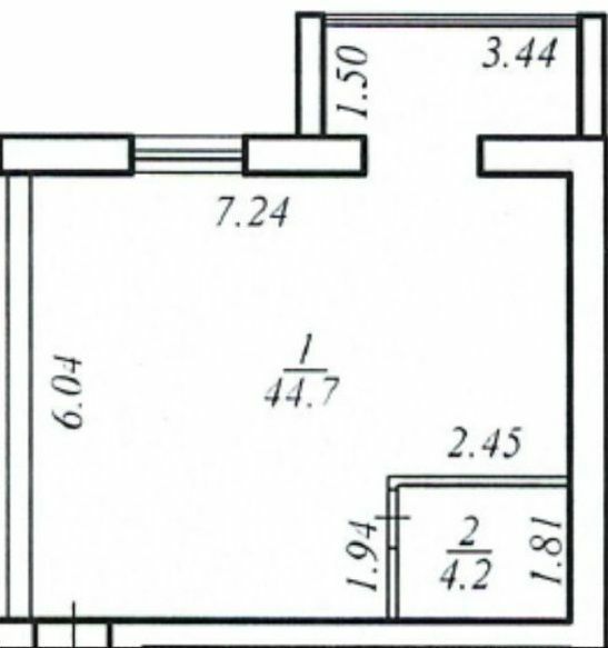 1-комнатная 48.9 м² в КД Березинский от 22 300 грн/м², Днепр