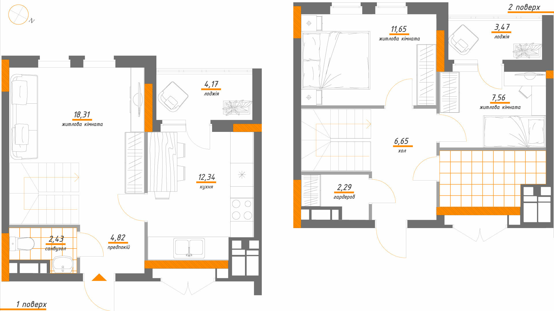 Дворівнева 78.9 м² в ЖК Нивки-Парк від 39 900 грн/м², Київ