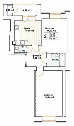 2-кімнатна 63.28 м² в ЖК Богуслава від 19 000 грн/м², Тернопіль