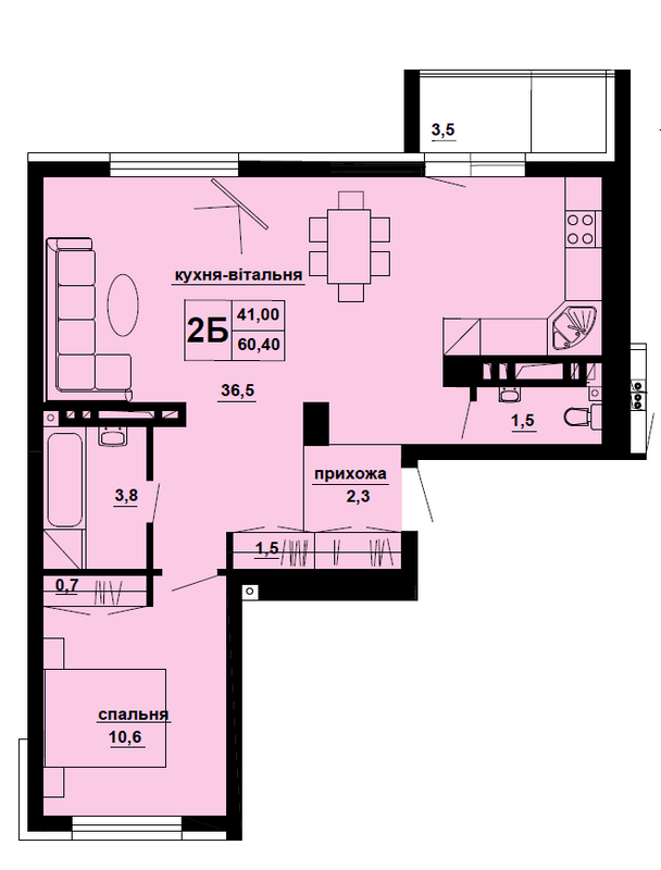 1-комнатная 60.4 м² в ЖК Варшавський мікрорайон от 16 300 грн/м², Тернополь